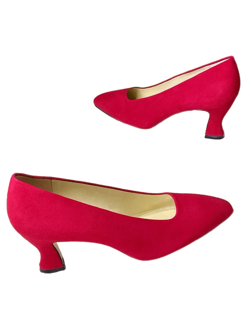 Nine West Dalton Maroon Red Suede Pointed Toe Pump Heels Size 8M - LIKE NEW📝